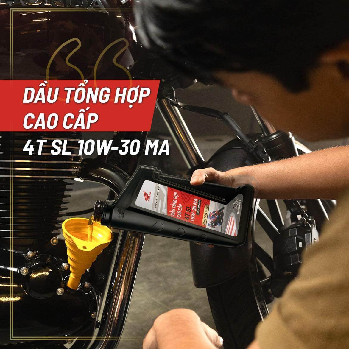 Dòng sản phẩm cho xe côn tay ProHonda 4T SL 10W-30 MA