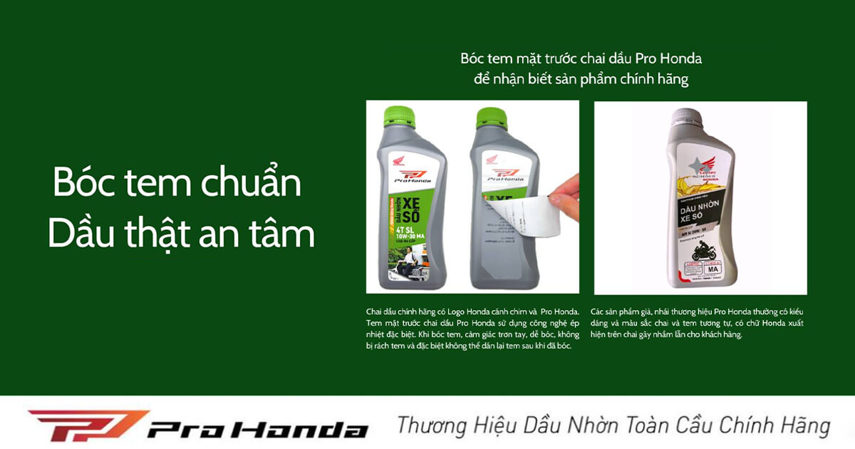 Cảnh Báo Hàng Giả, Nhái Thương Hiệu Dầu Nhờn Pro Honda