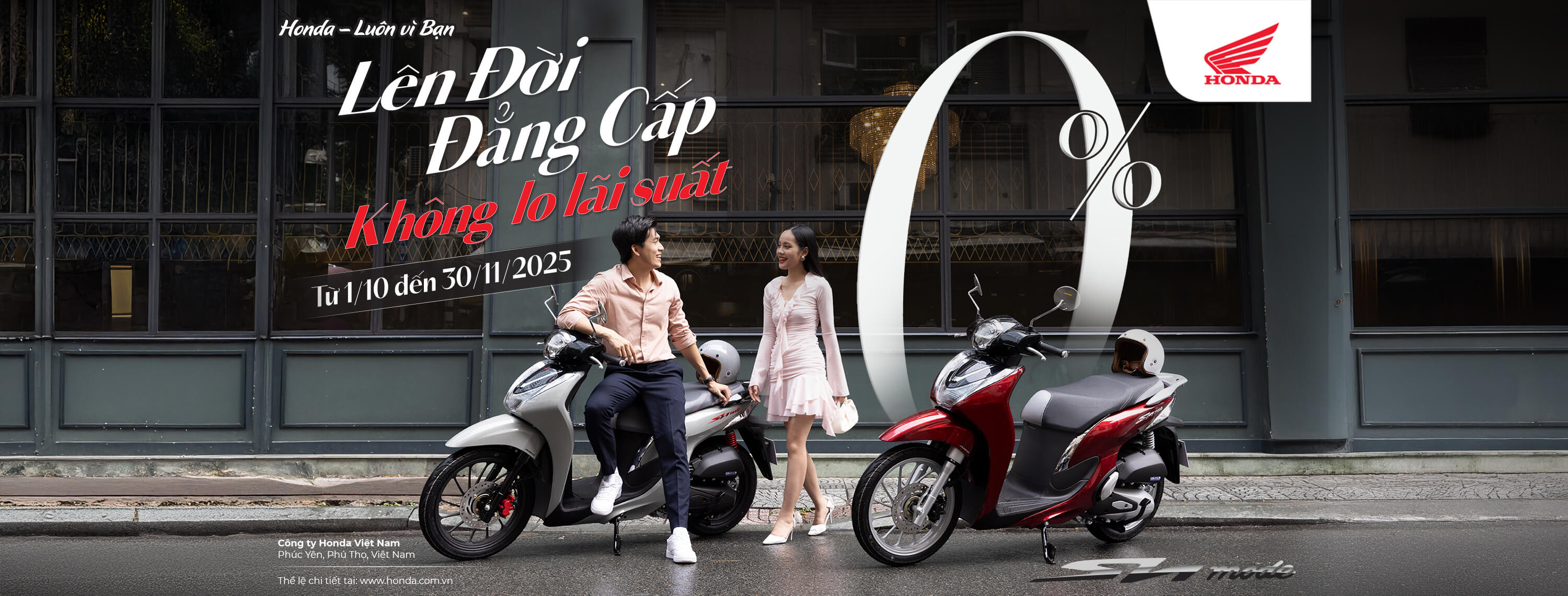 Mua SH mode 0% lãi suất