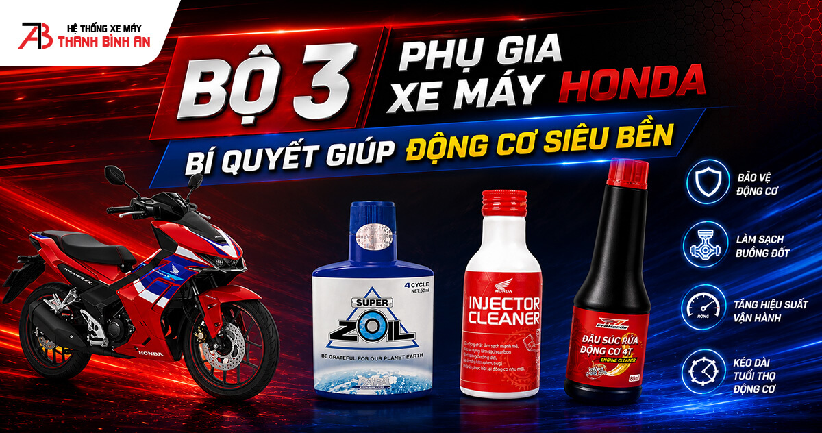 Bộ 3 phụ gia xe máy Honda