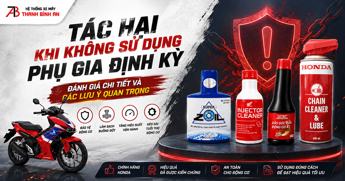 Tác hại không dùng phụ gia Honda định kỳ: 4 hậu quả dễ làm bạn tốn tiền sửa xe